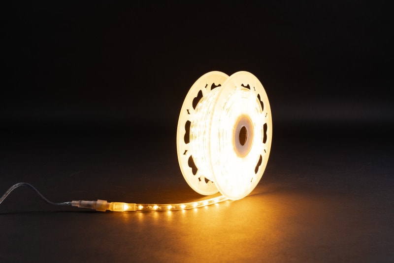 MK ILLUMINATION - SMD Rope Light 60 QF+, 220-240V, 25m, LEDww, Ø 9 mm, 60 LED/1,0m, Schnittlänge: 1,0m,125W