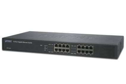 PLANET - Gbit Switch 19'' 16x10/100/1000Mbit unmanaged