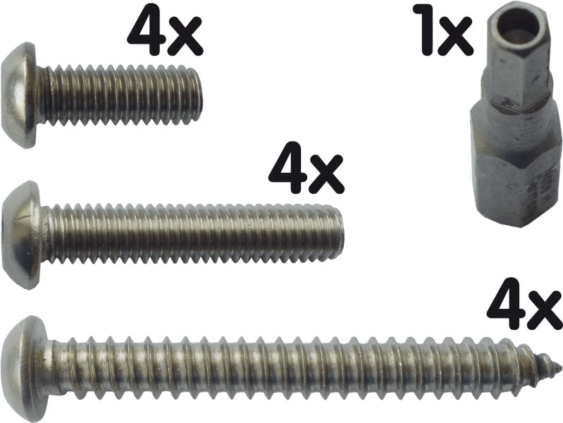 MOBOTIX - Sicherheitsschrauben-Set mit Adapter für M1x/M2x