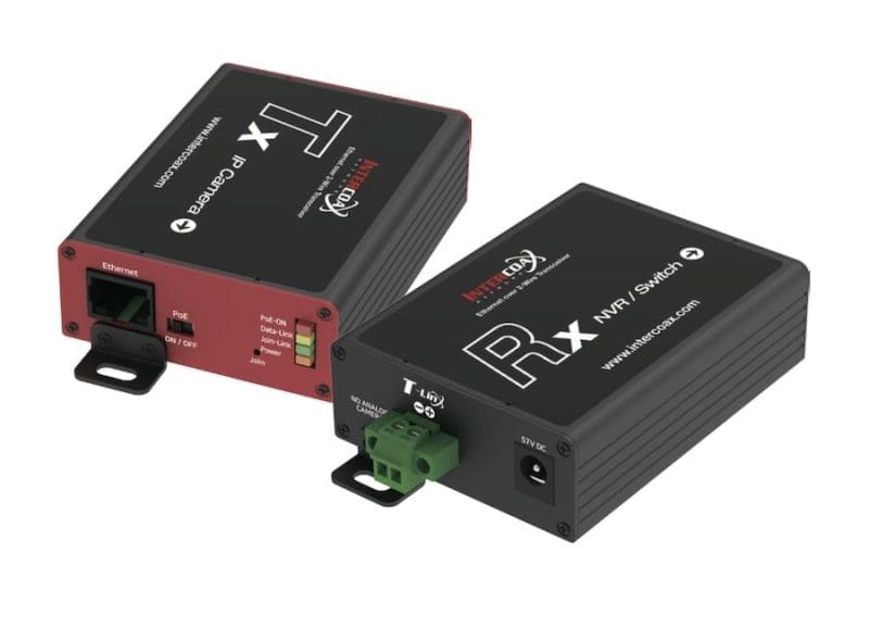 MOBOTIX - Medien Konverter Set Ethernet(PoE+) – Zweidraht