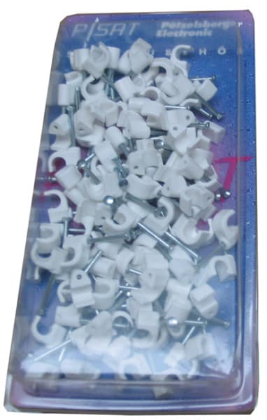 PÖTZELSBERGER - Nagelschellen für Koaxkabel 6mm 50 Stück