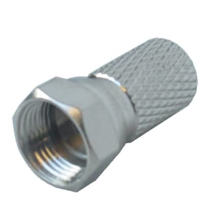 PÖTZELSBERGER - F-Stecker Innendurchm. 6.8mm 100er Pkg.