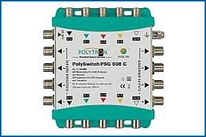 POLYTRON - Multischalter 5 in 8 4xSat/1xTerr. aktiv ohne Netzteil