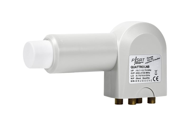 PÖTZELSBERGER - LNB SLIM HD Quattro 40mm 0.2dB F-Anschluss vergoldet