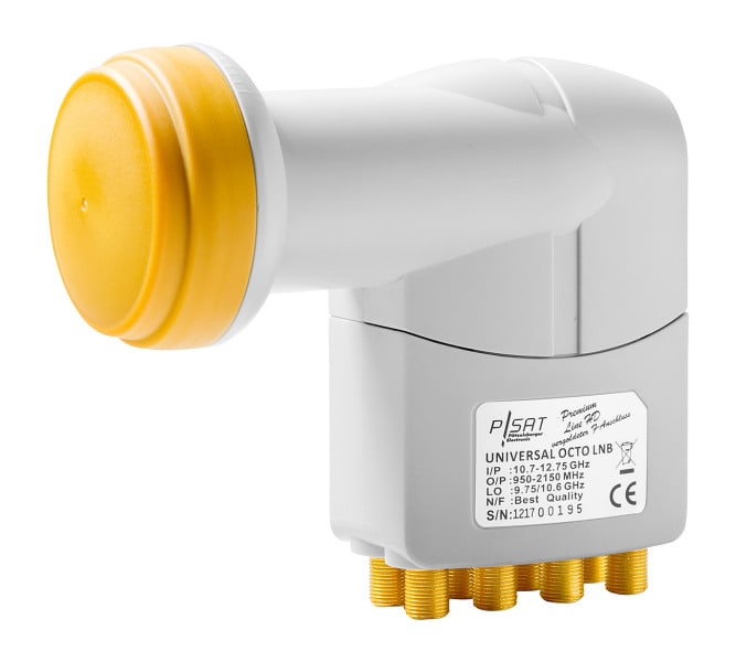 PÖTZELSBERGER - LNB 40mm-Feed 0.2dB weiß-gelb