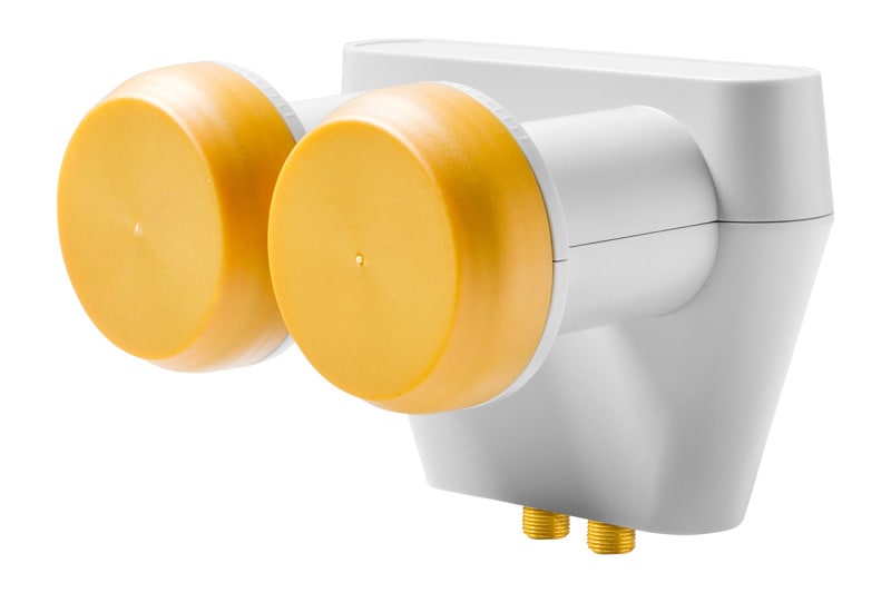 PÖTZELSBERGER - Twin-LNB 40mm-Feed 0.2dB weiß-gelb
