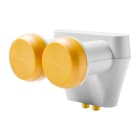 PÖTZELSBERGER - Twin-LNB 40mm-Feed 0.2dB weiß-gelb
