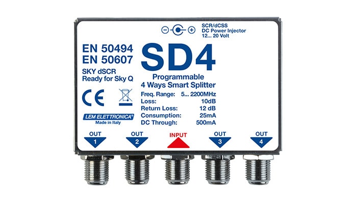 PÖTZELSBERGER - Verteiler 4fach f.LEM Unicable Verteilanlagen 5-2200MHz