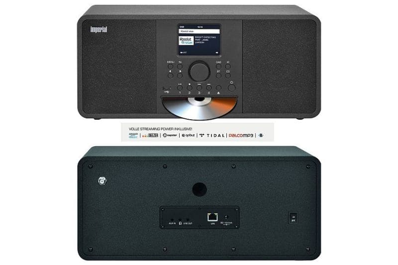 IMPERIAL - Internetradio CD UKW DAB+ USB BT UPnP DLNA WLAN TFT-Disp. sw