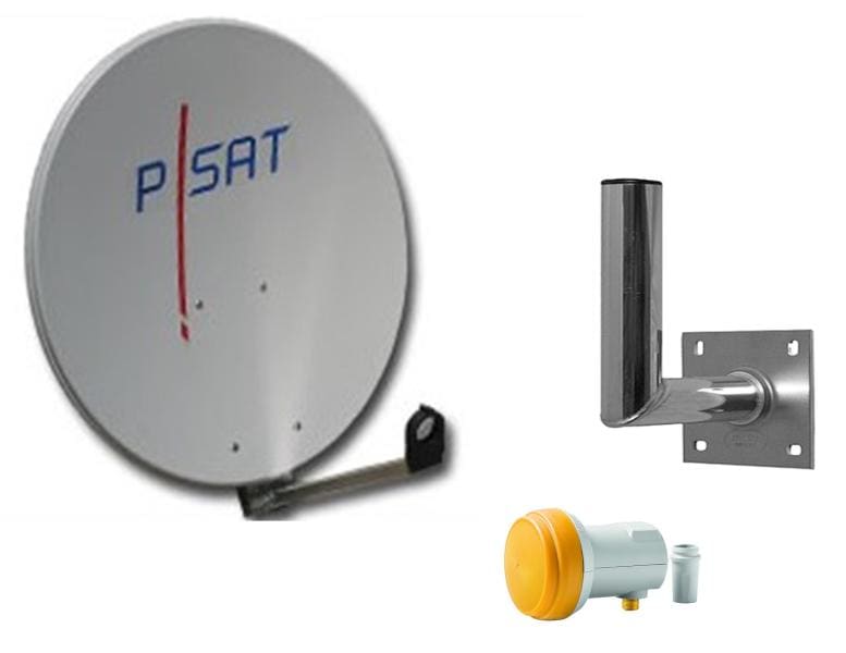 PÖTZELSBERGER - best.aus: Offset-Antenne 40cm hgr + LNB Single + Wandhalt.