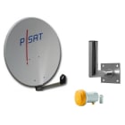 PÖTZELSBERGER - best.aus: Offset-Antenne 40cm hgr + LNB Single + Wandhalt.