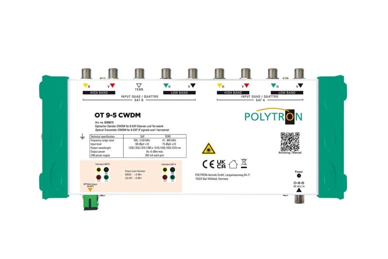 PÖTZELSBERGER - Optischer Sender 8xSAT 1xTerr.IN / optisch Out