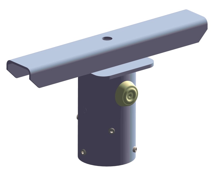 FONATSCH - Fluterkonsole Stahl fvzkt, Zopf 76, 1 Fluter, Breite 300mm