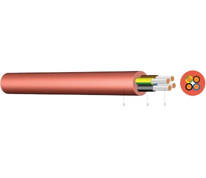 KABEL-LEITUNGEN - Silikon-Schlauchleitung SiHF 2X0,25 SW Eca