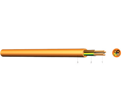KABEL-LEITUNGEN - Polyurethan-Baustellenleitung mit gummiisolierten Adern 07BQ-F 7G6 OR