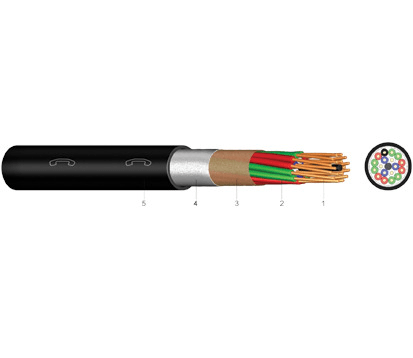 KABEL-LEITUNGEN - Fernmeldekabel u. leitungen F-2YJA2Y 40X2X0,8 SW
