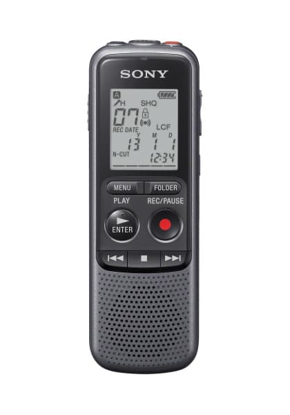 SONY - Diktiergerät Digital 4GB LCD MP3 USB Mikro schwarz
