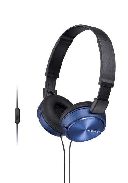 SONY - Kopfhörer Bügel 1.2m 98db faltbar Fernbed. Mikro blau