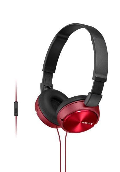 SONY - Kopfhörer Bügel 1.2m 98db faltbar Fernbed. Mikro rot