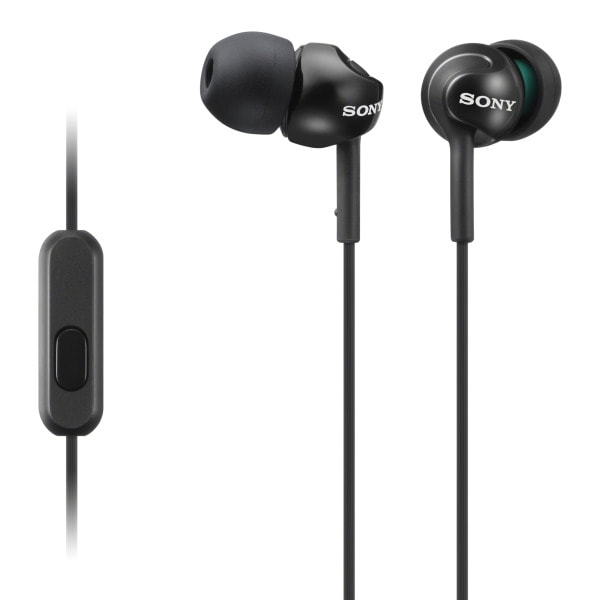 SONY - Kopfhörer InEar 103dB 4Größen Fernbed. Mikro schwarz