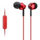 SONY - Kopfhörer InEar 103dB 4Größen Fernbed. Mikro rot