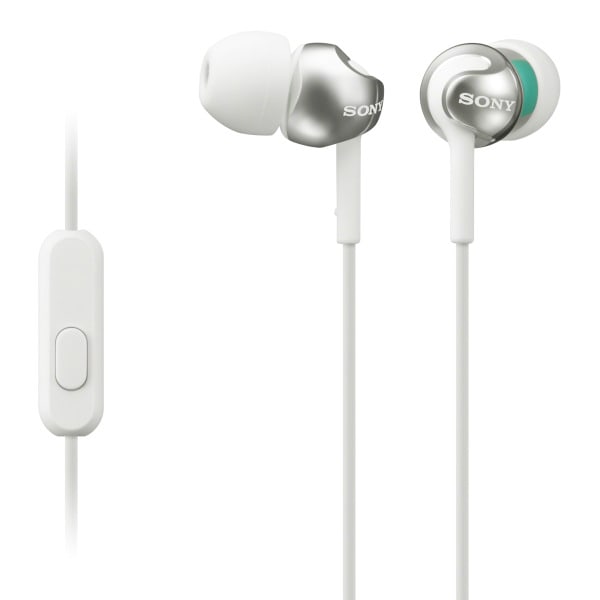 SONY - Kopfhörer InEar 103dB 4Größen Fernbed. Mikro weiss