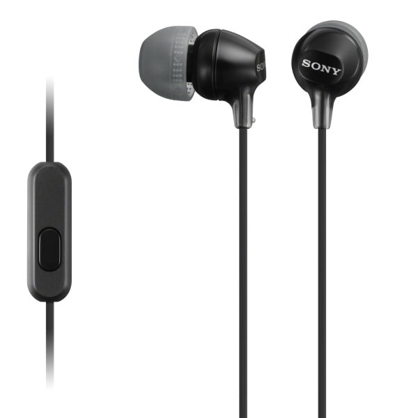 SONY - Kopfhörer InEar 1.2m 100dB 3Größen Fernbed. Mikro schwarz