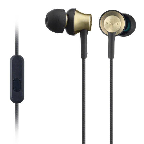 SONY - Kopfhörer InEar 1.2m 105dB 4Größen Fernbed. Mikro gold