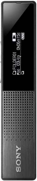 SONY - Diktiergerät Digital 16GB OLED Disp MP3 USB Stereo Mic sw