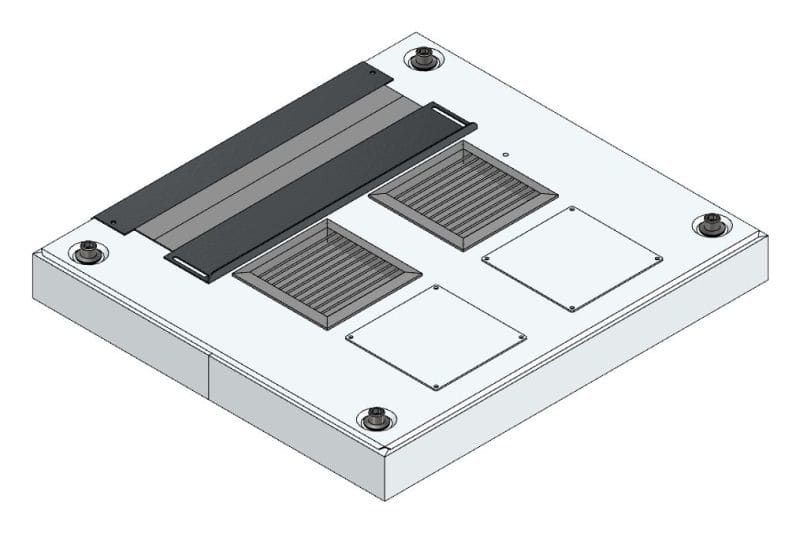MEHLER - Lüftungsdachblech + TH + kpl. Verkabelung für TSRM-B/600