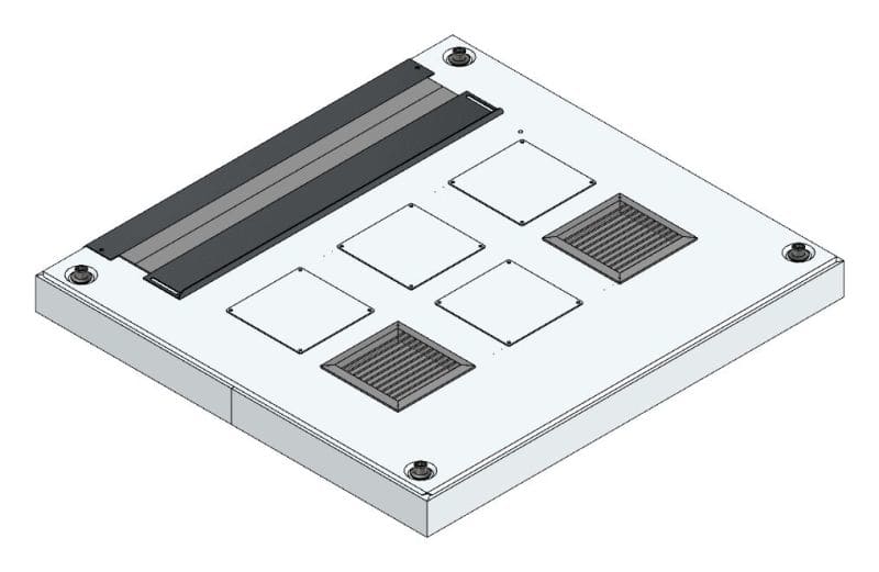 MEHLER - Lüftungsdachblech + TH + kpl. Verkabelung für TSRM-C/800