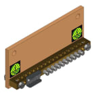 MEHLER - Erdungsschiene, Zuleitung 1x35mm2 (Yf) 10 Abgänge 25mm2 (Ym) od. 16mm2 (Yf)