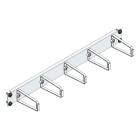 MEHLER - 19'' Kabelführungspaneel quer, 1HE komplett m. 5 PVC-Ringe, Gr. 2