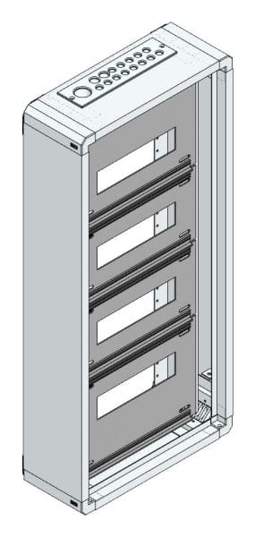 MEHLER - AP-Installations-Flachverteiler, 40TE o.RW, B350xH755xT130mm