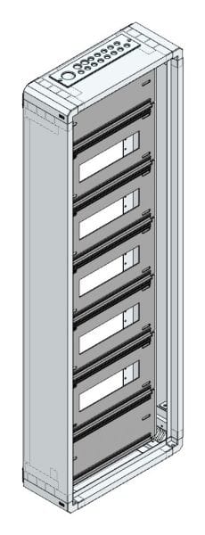 MEHLER - AP-Installations-Flachverteiler, 50TE o.RW, B350xH1055xT130mm