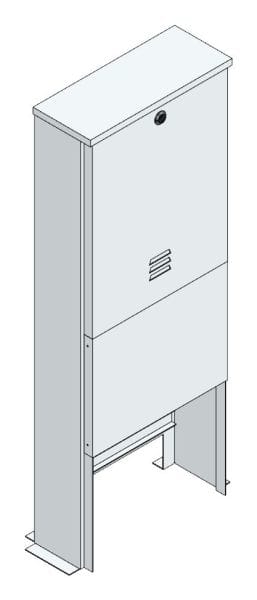 MEHLER - AP-Antennenverteiler f. Kabel außen B410xH1100xT165mm m. Mon
