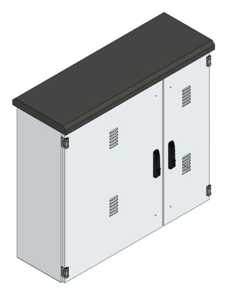 MEHLER - Pumpenverteiler +EVU-Teil, ALU Außen: B1100xH1000xT360mm