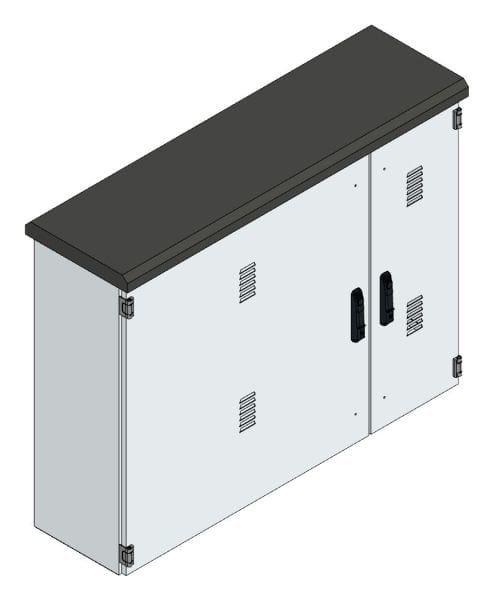 MEHLER - Pumpenverteiler +EVU-Teil, ALU Außen: B1320xH1000xT360mm