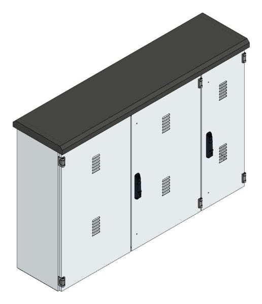 MEHLER - Pumpenverteiler +EVU-Teil, ALU Außen: B1500xH1000xT360mm