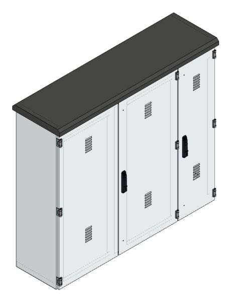 MEHLER - Pumpenverteiler +EVU-Teil, ALU Außen: B1500xH1300xT410mm