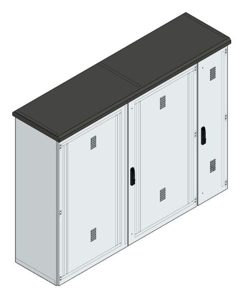 MEHLER - Pumpenverteiler +EVU-Teil, ALU Außen: B2000xH1500xT510mm