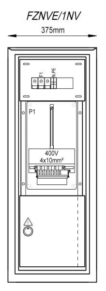 MEHLER - Freiluft-Zählerverteiler NÖ Netz,RAL7035 Mauereinbau Nische: B330xH935xT240mm
