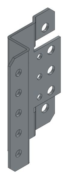 MEHLER - Befestigungswinkel f. Hutschiene Tiefe 22mm, für Kabelkanal B=40mm