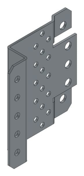 MEHLER - Befestigungswinkel f. Hutschiene Tiefe 22mm, für Kabelkanal B=60mm