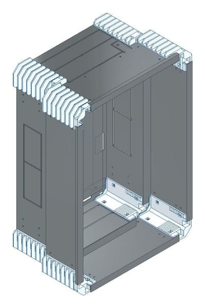 MEHLER - Putzwanne m. Rückwand, komplett außen B371xH528xT245mm