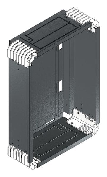 MEHLER - Putzwanne m. Rückwand, komplett außen B371xH528xT150mm