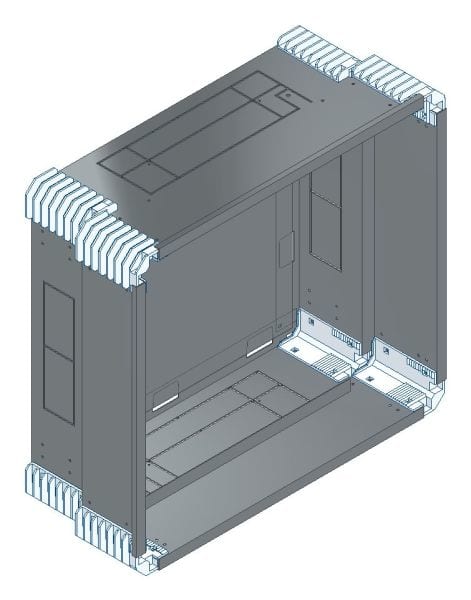 MEHLER - Putzwanne m. Rückwand, komplett außen B586xH528xT245mm