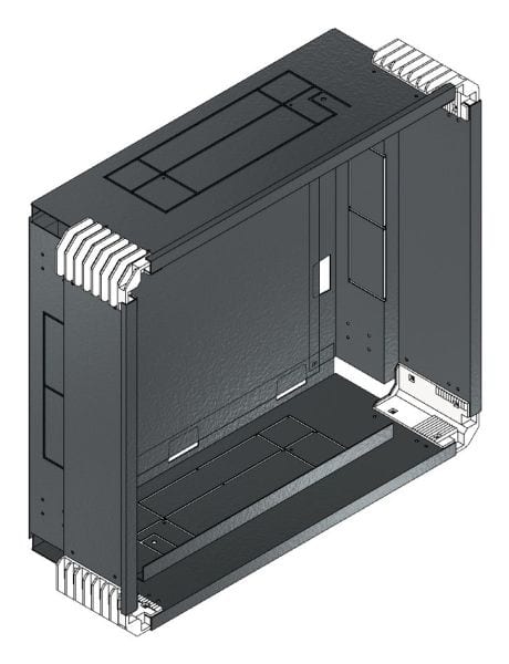 MEHLER - Putzwanne m. Rückwand, komplett außen B586xH528xT200mm