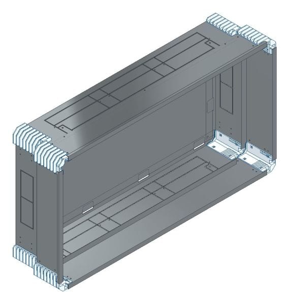 MEHLER - Putzwanne m. Rückwand, komplett außen B996xH528xT245mm