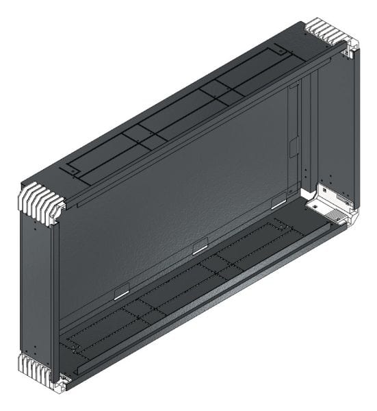 MEHLER - Putzwanne m. Rückwand, komplett außen B996xH528xT150mm